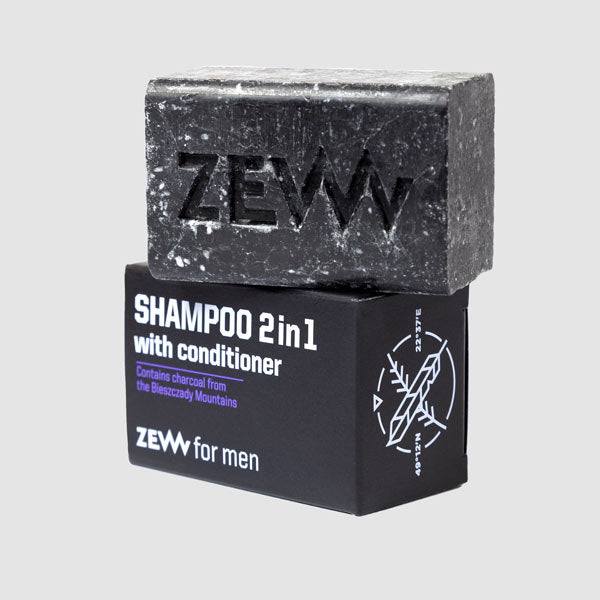 Szampon w kostce 2 w 1 z węglem aktywnym