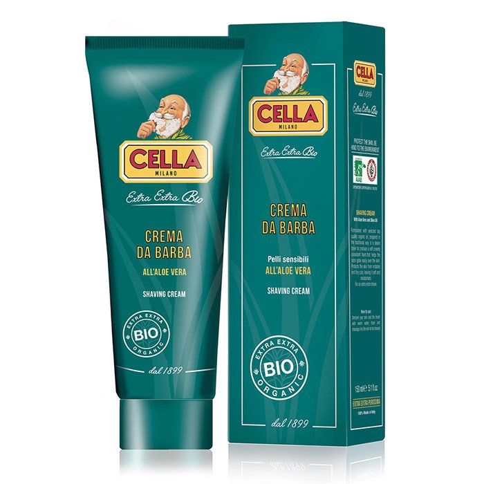 Cella Milano Organiczny krem do golenia w tubce – Aloe Vera