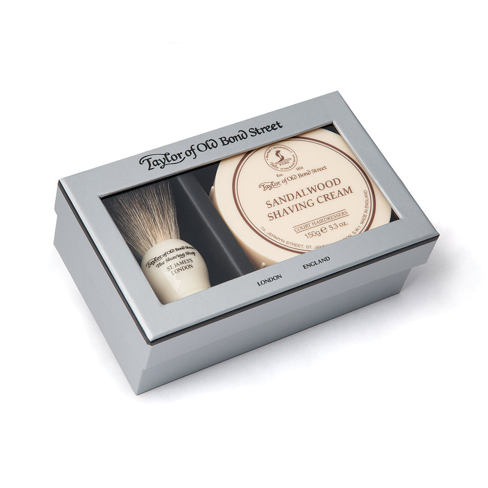 Taylor of Old Bond Street Zestaw prezentowy – Pędzel do golenia & krem do golenia