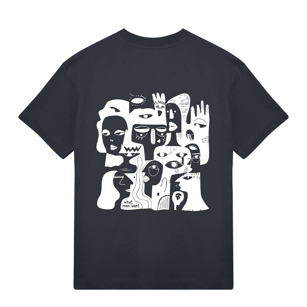 The Alpha Men T-shirt o kroju oversized czarny