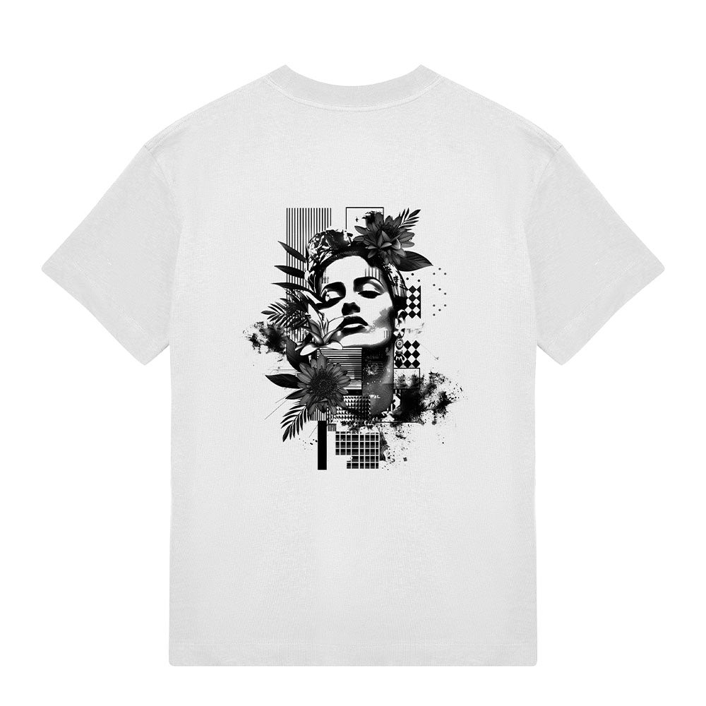 The Alpha Men T-shirt o kroju oversized biały