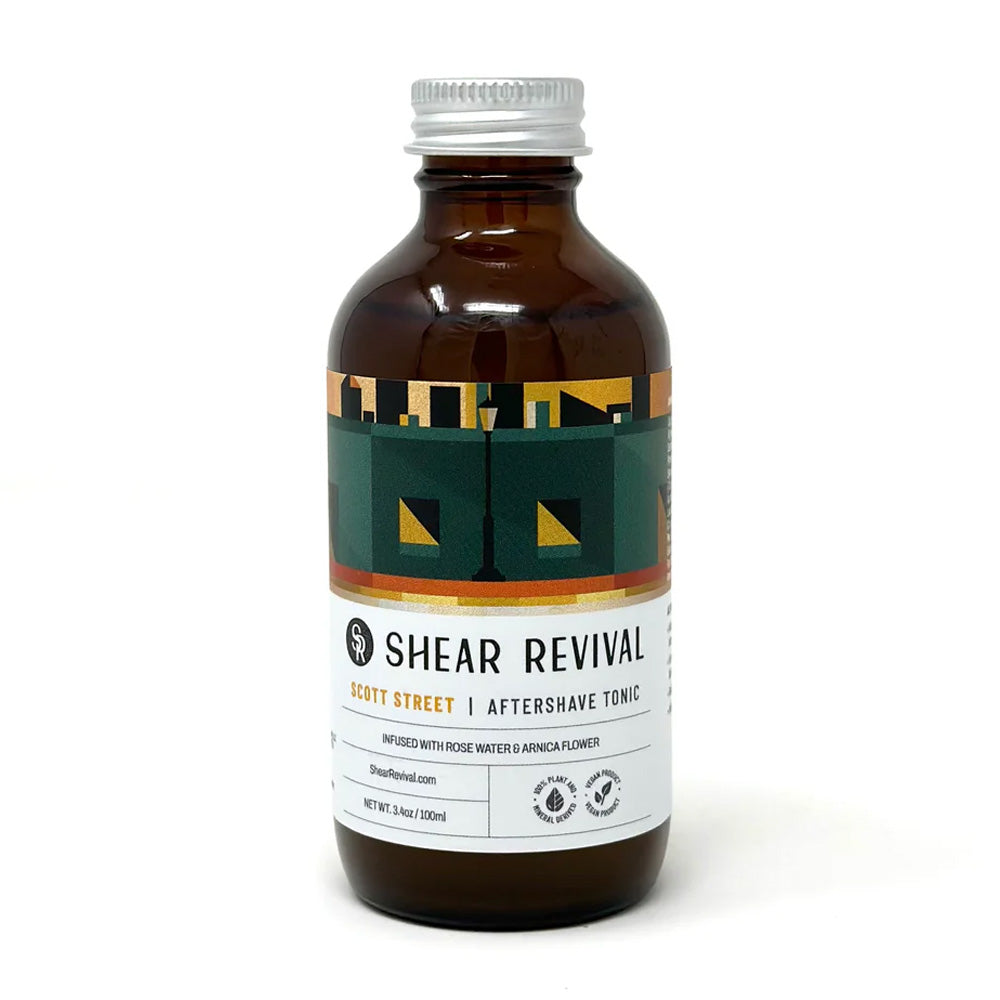Shear Revival Scott Street Płyn po goleniu – Orange & Oakmoss