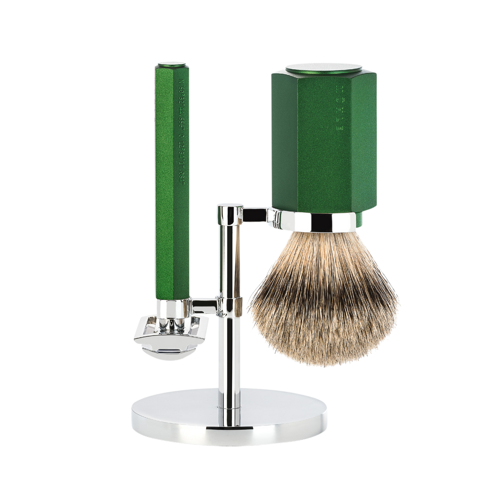 Mühle Zestaw do golenia Hexagon - Forest - Saf.Razor - Dashaar