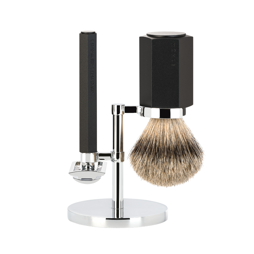 Mühle Zestaw do golenia Hexagon - Graphite - Saf.Razor - Dashaar