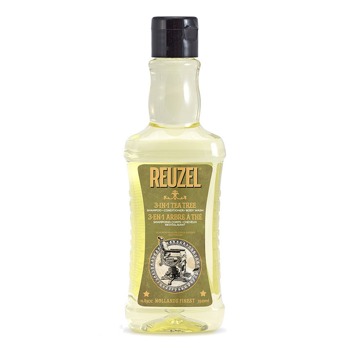 Reuzel Szampon, Odżywka & Żel pod prysznic 3-w-1 z drzewem herbacianym
