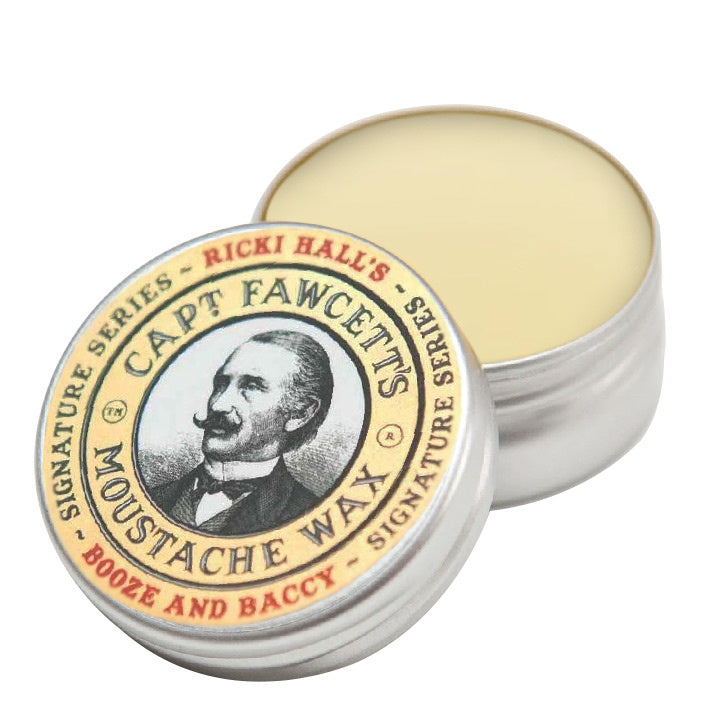 Captain Fawcett Moustache Wax – Ricki Hall Booze & Baccy