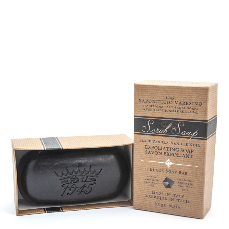 Saponificio Varesino Mydło peelingujące – Black Vanilla