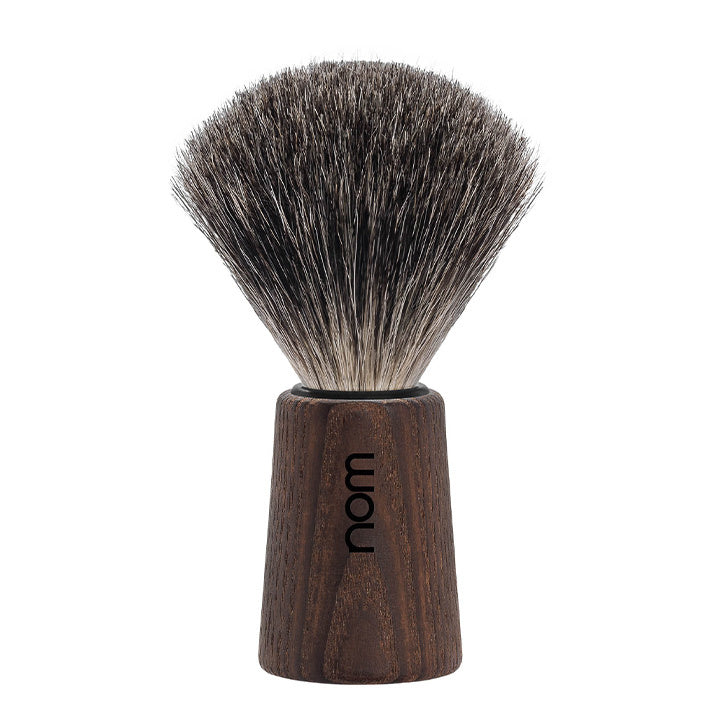 NOM Shaving Brush Theo – Dark Ash – Pure Badger